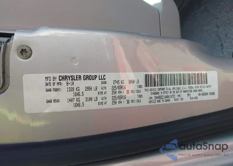 2010 Chrysler Town & Country New Lx из США, поврежденный, VIN 2A4RR2D14AR414721